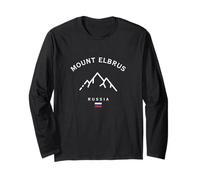Mount Elbrus Russia Mountain Russian Flag Souvenir Long Sleeve T-Shirt