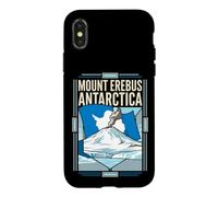 Mount Erebus Antarctica Flag Volcano Ice Landscape Retro Art Case for iPhone X/XS