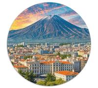 Mount Etna 1000 Pieces Jigsaw Puzzle 12 Years And Up Round Jigsaw Puzzles Difficult Challenge for Adults Family Game Stress Reliever Expert Skill Level 1000pcs (67.5x67.5cm)