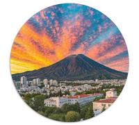 Mount Etna 1000 Pieces Jigsaw Puzzles 12 Years And Up Round Jigsaw Puzzles Unique Challenge Family Game Stress Reliever Expert Skill Level 1000pcs (67.5x67.5cm)