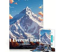 Mount Everest Base Camp Jigsaw Puzzle1000 Pieces Stress Relief Play Good Thick Family Enjoyable Unique Gift (38x26cm)