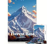 Mount Everest Base Camp Jigsaw Puzzles 1000 Pieces Recall Boost Clean Connection Real Challenge Xmas Gift (38x52cm)