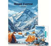 Mount Everest Base Camp Jigsaw Puzzles for Teenagers 1000 Piece Brain Exercise DIY Fun Family Game Art Display (50x75cm)