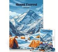 Mount Everest Base Camp Jigsaw Puzzles for Teenagers 1000 Piece Brain Exercise DIY Fun Family Game Art Display (50x75cm)