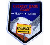 Mount Everest Base Camp Patch (3.5 Inch) Fully Embroidered Iron/Sew on Badge Applique Himalayas Mountain Trek Souvenir