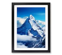 Mount Everest Constructivism Framed Wall Art Print, Ready to Hang Picture for Living Room Bedroom Home Office, Black A2 (48 x 66 cm)