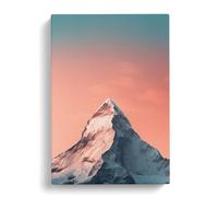 Mount Everest Minimalism Canvas Print | Gallery Wrapped 30mm Frame Wall Art | 30x20 inches | Ready to Hang | Minimalist Picture | Living Room Bedroom Lounge Office