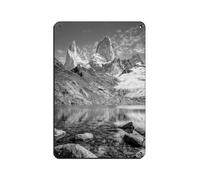 Mount Fitz Roy Black And Tin Sign Vintage Metal Pub Club Cafe Bar Home Wall Art Decoration Poster Retro 8x12inch(20x30cm)