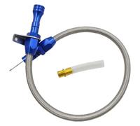 Mount Flexible Braided Transmission Dipstick Stainless Steel Tube Compatible with GM 4l80e 4l60e SBC BBC Th350 Th400 Turbo 700R4(Blue)