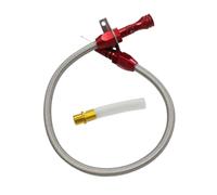 Mount Flexible Braided Transmission Dipstick Stainless Steel Tube Compatible with GM 4l80e 4l60e SBC BBC Th350 Th400 Turbo 700R4(Red)