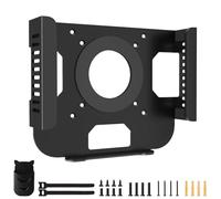 Mount for Mac Mini M1 M2 VESA Monitor/Wall/Under Desk Mount for Mid 2011 to 2023 M1 M2 Anti-Scratch Metal Bracket Compatible with Mac Mini CPU with Remote Holder Black