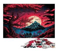 Mount Fuji 1000 Piece Jigsaw Puzzle Impossible Jigsaw Puzzles for Adults Ideal for Teenagers & Collectors, Travel Gift, Family Activity 26X38CM/10.23x14.96inch