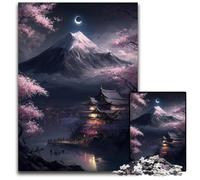 Mount Fuji 1000-Piece Jigsaw Puzzle Wooden Jigsaw DIY Decoration, Brain Challenge, for Adult, Family, 50x75CM/19.68x29.52inch