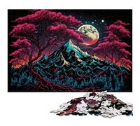 Mount Fuji 1000-Piece Jigsaw Puzzle Wooden Jigsaw Puzzles for Adults for Teenagers & Teens, Ideal Birthday 50x75CM/19.68x29.52inch