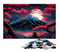 Mount Fuji 1000 Piece Jigsaw Puzzles for Adults Difficult Puzzles for Adults Ideal And Home Decor 26X38CM/10.23x14.96inch