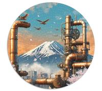 Mount Fuji 1000 Pieces Jigsaws Stress Reliever Difficult Challenge for Adults Kids Creative sakura Round Puzzles Family Game Gifts And Gifts 1000pcs (67.5x67.5cm)