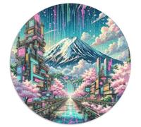 Mount Fuji 1000 Pieces Jigsaws Stress Reliever Difficult Challenge for Adults Kids Puzzle Puzzle sakura Creative Round Jigsaw Puzzles Family Game Gifts And Gifts 1000pcs (67.5x67.5cm)