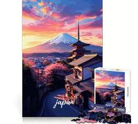 Mount Fuji And Japanese Architecture Puzzles for Teenagers 1000 Piece Reason Skill Tension Relief Enjoyable Challenge Home Display (38x52cm)