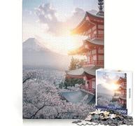 Mount Fuji at The Morning 1000 Teenager Pieces Jigsaw Puzzle Calm Daily Accurate Edge Joyful Challenge Birthday Gift (38x52cm)