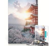 Mount Fuji at The Morning Jigsaw Puzzles 1000 Pieces for Adults Creative Play Sharp Detail Real Challenge Home Art (38x26cm)