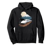 Mount Fuji Bullet Train Shinkansen Japan View Pullover Hoodie