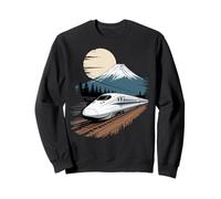 Mount Fuji Bullet Train Shinkansen Japan View Sweatshirt