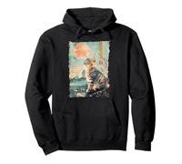 Mount Fuji Cat In Japan With Kawaii Sunset - Chill Zen Pullover Hoodie