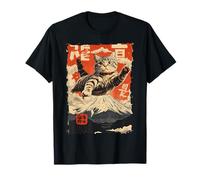Mount Fuji Cat in Japan with Kawaii Sunset - Chill Zen T-Shirt