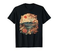 Mount Fuji Cherry Blossoms Ukiyo-e Japanese Garden Art Value Graphic T-Shirt