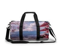 Mount Fuji Cherry Flowers Gym Duffel Bag Sports Shoulder Backpack Travel Weekender Handbag for Men Women
