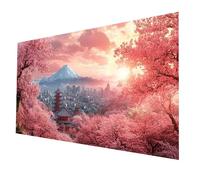 Mount Fuji Diamond Art Kits Adults City Diamond Painting, 5D DIY Crystal Art Kits for Adults, Full Drill Painting by Numbers 16 x 32 Inch, Rhinestone Cross Stitch Embroidery Crafts for Gifts model-815