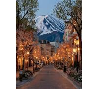 Mount Fuji DIY Diamond Art, Night View 5D Diamond Painting Kits for Adults, 5D Full Drill Crystal Art Kits for Adults, DIY Cross Stitch Embroidery Crafts Pictures, Home Decor, Gifts, 60x90cm Z-1346