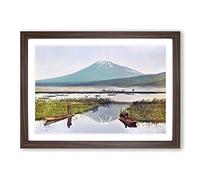 Mount Fuji from Kashiwabara by Kazumasa Ogawa Framed Print | A2 Walnut Framed Wall Art | Ready to Hang | Modern Landscape Picture | Living Room Bedroom Lounge Office