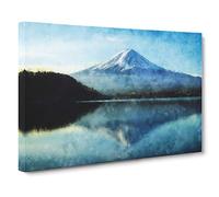 Mount Fuji in Japan Canvas Print | Gallery Wrapped 30mm Frame Wall Art | 30x20 inches | Ready to Hang | Abstract Picture | Living Room Bedroom Lounge Office