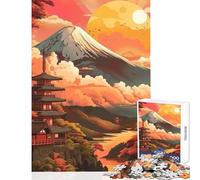Mount Fuji Japan Jigsaw Puzzles 1000 Pieces for Teenagers Relaxing Quiet Leisure Fun Relaxing Soothing Indoor Play (50X75cm)
