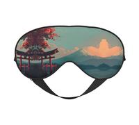 Mount Fuji Japan Print Satin Sleep Mask & Eye Mask | Deep Dream Sleep Masks for Women & Men | Soft Sleeping Eye Mask to Nourish Skin