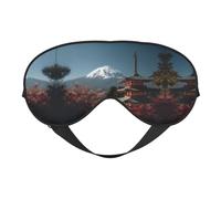 Mount Fuji Japan Print Satin Sleep Mask & Eye Mask | Deep Dream Sleep Masks for Women & Men | Soft Sleeping Eye Mask to Nourish Skin