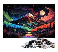 Mount Fuji Jigsaw Puzzles for Adults 1000 Piece Wooden Jigsaw Puzzles Challenging Brain Teaser for Teenagers, Family Game Night Fun 50x75CM/19.68x29.52inch