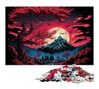 Mount Fuji Jigsaw Puzzles for Adults, 1000 Piece Wooden Jigsaw Puzzles for Adults Challenging Brain Teaser for Teenagers, Family Game Night Fun 50x75CM/19.68x29.52inch