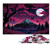 Mount Fuji JigsawPuzzle 1000 Pieces for Adults Challenging Puzzles Brain Teaser, Adult Game, Family Interactive Activity 26X38CM/10.23x14.96inch