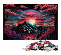 Mount Fuji JigsawPuzzle 1000 Pieces for Adults Challenging Puzzles Challenging DIY Brain Teaser for Teenagers 50x75CM/19.68x29.52inch