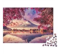 Mount Fuji Lake View 1000pc Jigsaw of Eco-friendly Board Colourful Jigsaws As A Fun And Challenging Family Game for Collectible Art 70x50cm/1000pcs