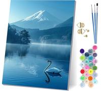 Mount Fuji Paint by Numbers for Adults, Goose Paint by Numbers Canvas, DIY Color Oil Painting with Acrylic and Brushes, Hobbies for Adults Women, Painting for Home Wall Decor Gifts 40x52 in S-1281
