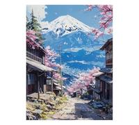 Mount Fuji Paint by Numbers Kit for Adults Landscape Craft Kits with Brushe Acrylic Paint Set Canvas for Painting 40x54in, Canvas Wall Art Supplies for Fall Decor, Gifts for Women Room Decor JLYH-2138