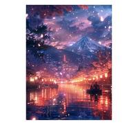 Mount Fuji Paint by Numbers Kit for Adults Landscape Craft Kits with Brushe Acrylic Paint Set Canvas for Painting 28 x 38Inch, Canvas Wall Art Supplies Fall Decor, Gifts for Women Room Decor JLYH-4018