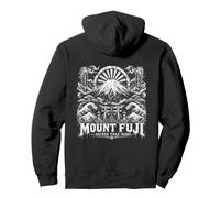 Mount Fuji Sacred Peak Rises Japanese Waves Pullover Hoodie