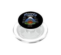 Mount Fuji Volcano Anatomy Diagram Japan Illustration PopSockets PopGrip for MagSafe