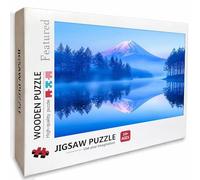 Mount Fuji Wooden Jigsaw Puzzles 30x20in, Tree Jigsaw Puzzles 1000 Pieces for Adults with Box, Educational Challenging Game, Back Lettering Easy to Distinguish, Summer Gifts, Beautiful Decor, C-3263