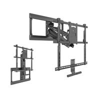 Mount-It! Fireplace Mantel TV Wall Mount, Above Fireplace Drop Down TV Mount, Pull Down Mantle Mount with Spring Assist, Sizes 42-65 inches with VESA from 100x100 to 600x500, max 55 lbs Weight