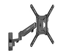 Mount-It! Height Adjustable TV Wall Mount - Full Motion, Pull Down and Vertical Adjustment, Fits 23-55 Inch Screens, Max VESA 400x400mm, Swivel and Tilt Capabilities, 50.6 Lbs Capacity